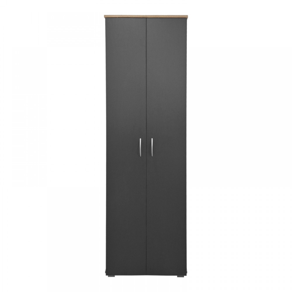 Παπουτσοθήκη-Ντουλάπα Racka pakoworld sonoma-ανθρακί 58x34x186εκ