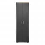 Παπουτσοθήκη-Ντουλάπα Racka pakoworld sonoma-ανθρακί 58x34x186εκ