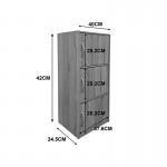 Ντουλάπι-στήλη Soline pakoworld λευκό 40x34.5x90.5εκ