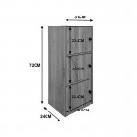 Ντουλάπα-στήλη Wirdia pakoworld λευκό 30.5x24x71.5εκ