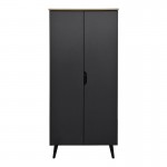 Παπουτσοθήκη-ντουλάπα Oufelia pakoworld sonoma-ανθρακί 60x32.5x134.5εκ