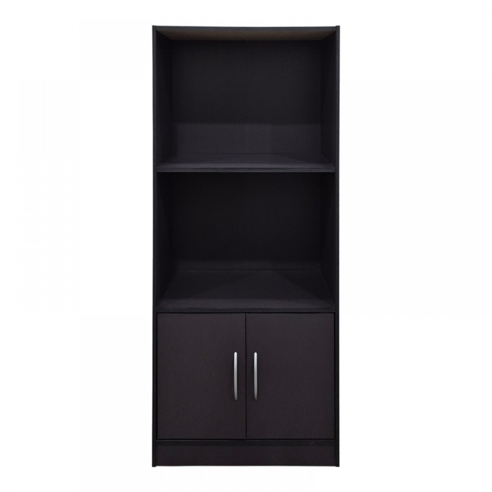 Βιβλιοθήκη Tekaro pakoworld ανθρακί 60x30x120εκ