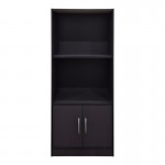 Βιβλιοθήκη Tekaro pakoworld ανθρακί 60x30x120εκ