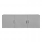 Πατάρι ντουλάπας τρίφυλλο Alvia pakoworld λευκό 150x51x60εκ