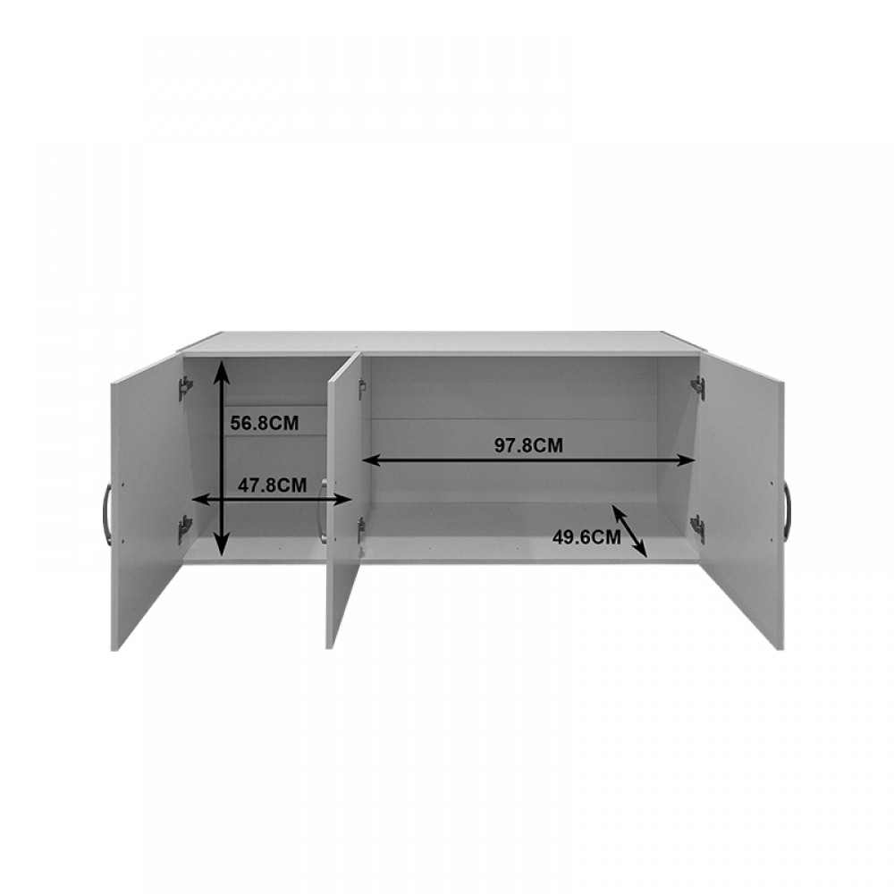 Πατάρι ντουλάπας τρίφυλλο Alvia pakoworld sonoma 150x51x60εκ