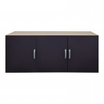 Πατάρι ντουλάπας τρίφυλλο Alvia pakoworld sonoma-ανθρακί 150x51x60εκ