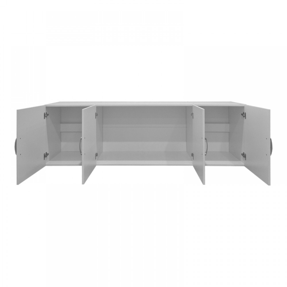 Πατάρι ντουλάπας τετράφυλλο Alvia pakoworld λευκό 200x51x60εκ