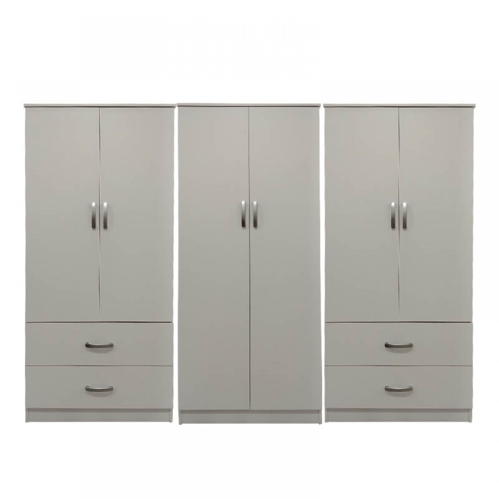 Ντουλάπα εξάφυλλη Lego pakoworld λευκή 240x42x180εκ