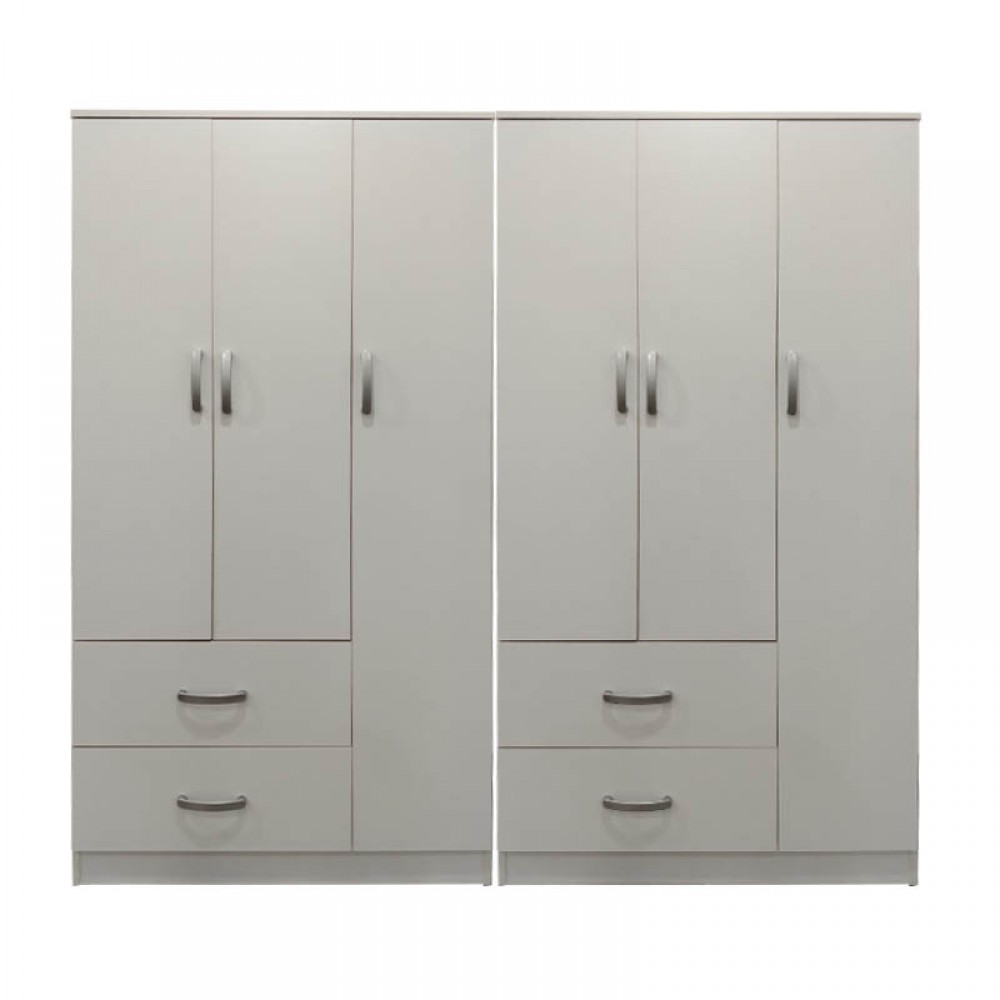 Ντουλάπα εξάφυλλη Lego pakoworld λευκή 180x42x180εκ