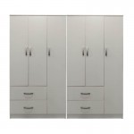 Ντουλάπα εξάφυλλη Lego pakoworld λευκή 180x42x180εκ