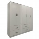 Ντουλάπα πεντάφυλλη Lego pakoworld λευκή 170x42x180εκ