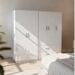 Ντουλάπα πεντάφυλλη Lego I pakoworld λευκή 170x42x180εκ