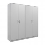 Ντουλάπα τετράφυλλη Lego Ι pakoworld λευκή 160x42x180εκ