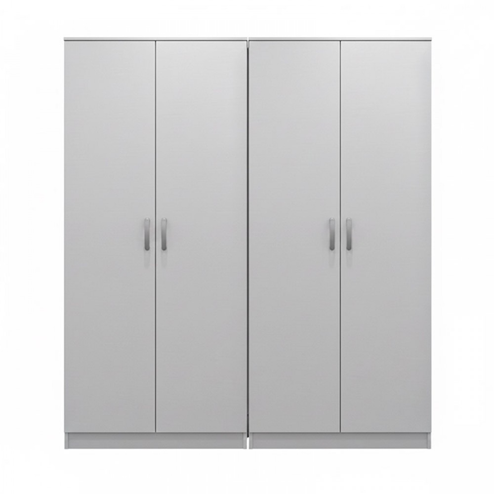 Ντουλάπα τετράφυλλη Lego Ι pakoworld λευκή 160x42x180εκ