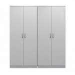 Ντουλάπα τετράφυλλη Lego Ι pakoworld λευκή 160x42x180εκ