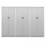 Ντουλάπα εξάφυλλη Lego ΙΙ pakoworld λευκή 240x42x180εκ