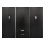 Ντουλάπα εξάφυλλη Lego Ι pakoworld wenge 240x42x180εκ