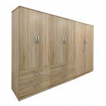 Ντουλάπα εξάφυλλη Lego pakoworld sonoma 240x42x180εκ