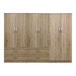 Ντουλάπα εξάφυλλη Lego pakoworld sonoma 240x42x180εκ