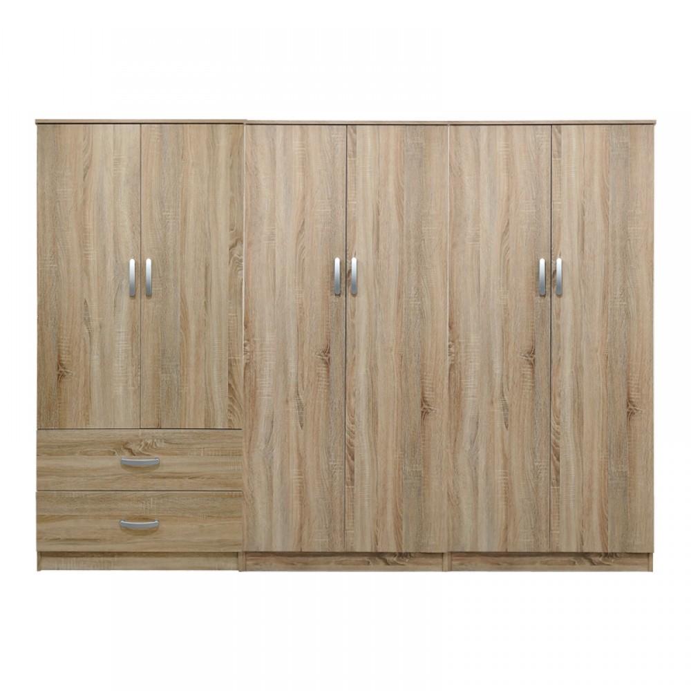 Ντουλάπα εξάφυλλη Lego I pakoworld sonoma 240x42x180εκ