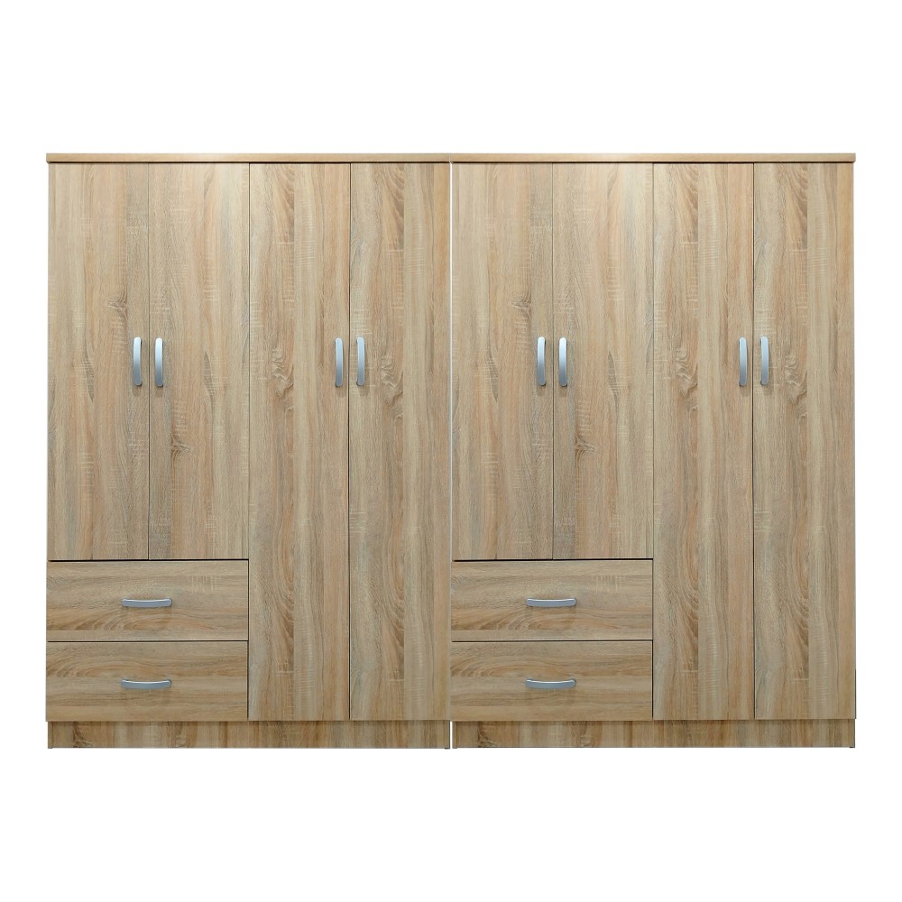 Ντουλάπα οχτάφυλλη Lego pakoworld sonoma 241x42x181εκ