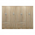 Ντουλάπα οχτάφυλλη Lego pakoworld sonoma 241x42x181εκ