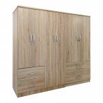 Ντουλάπα εξάφυλλη Lego pakoworld Sonoma 200.5x42x180εκ