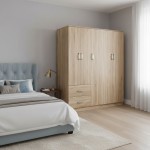 Ντουλάπα πεντάφυλλη Lego I pakoworld sonoma 170x42x180εκ