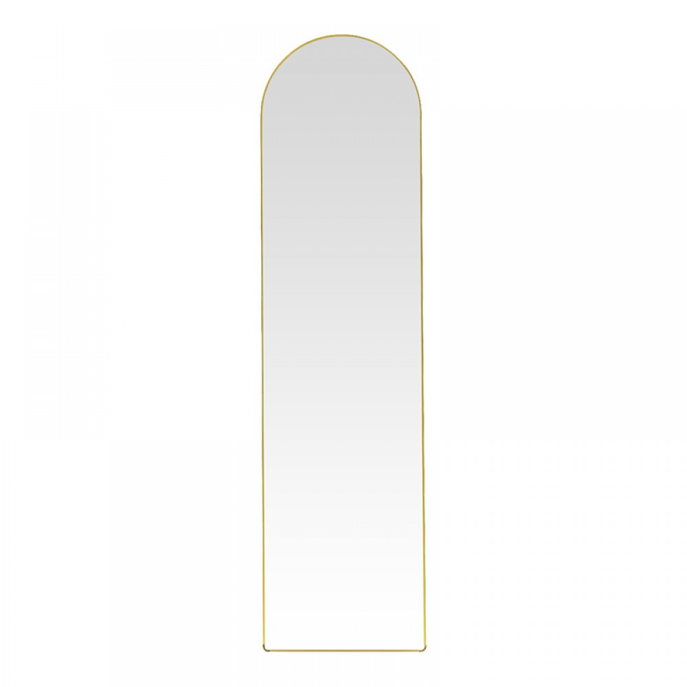 Καθρέπτης Plaza pakoworld αλουμίνιο σε χρυσή απόχρωση 40x28x150εκ
