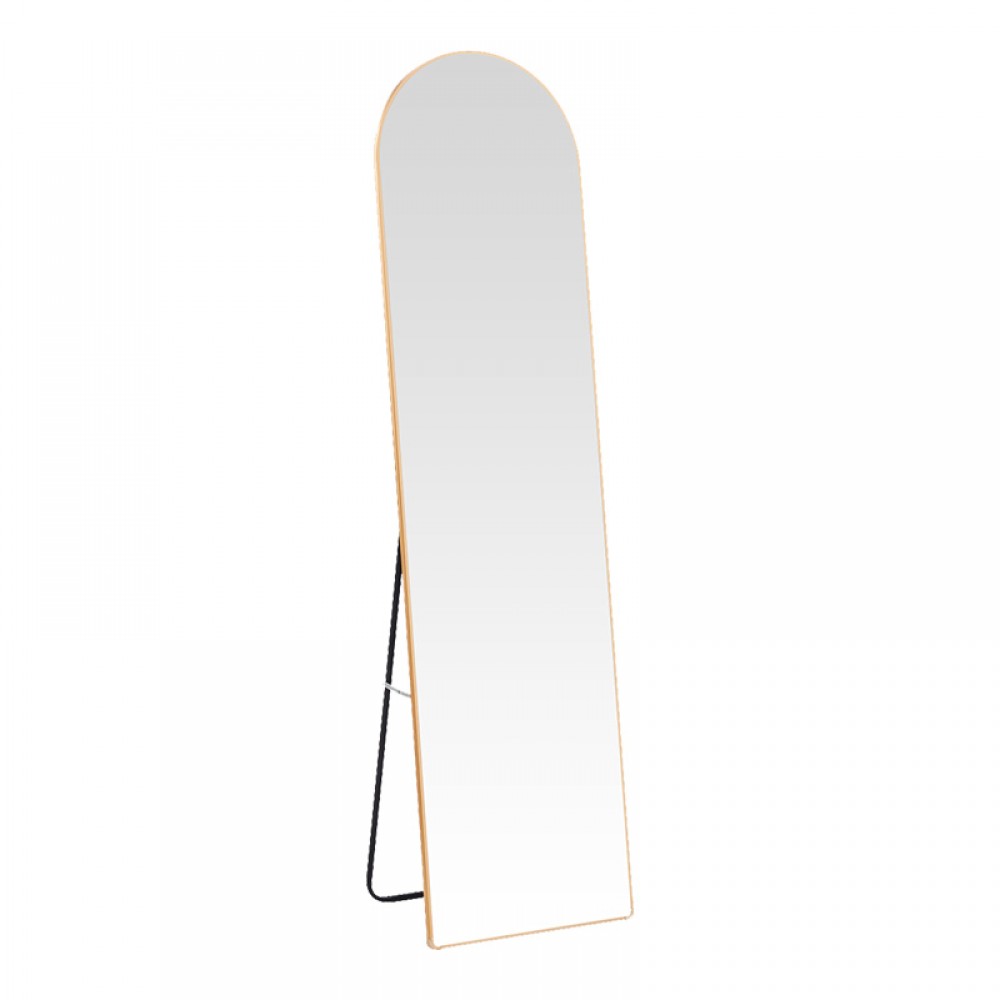 Καθρέπτης Plaza pakoworld αλουμίνιο σε χρυσή απόχρωση 40x28x150εκ