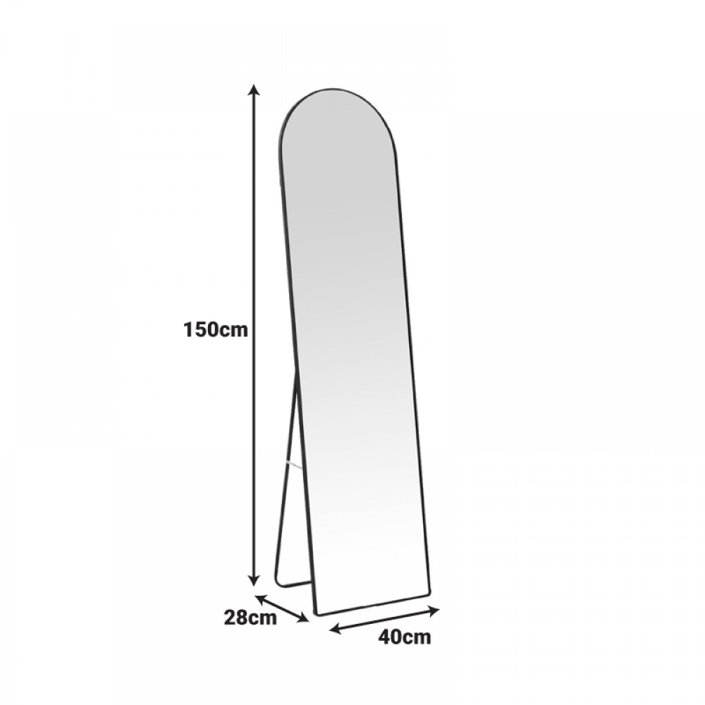 Καθρέπτης Plaza pakoworld αλουμίνιο σε χρυσή απόχρωση 40x28x150εκ