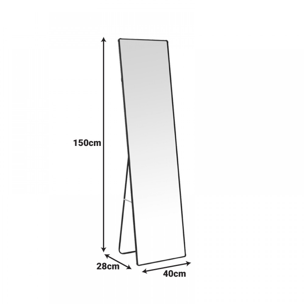 Καθρέπτης Moira pakoworld αλουμίνιο σε χρυσή απόχρωση 40x28x150εκ