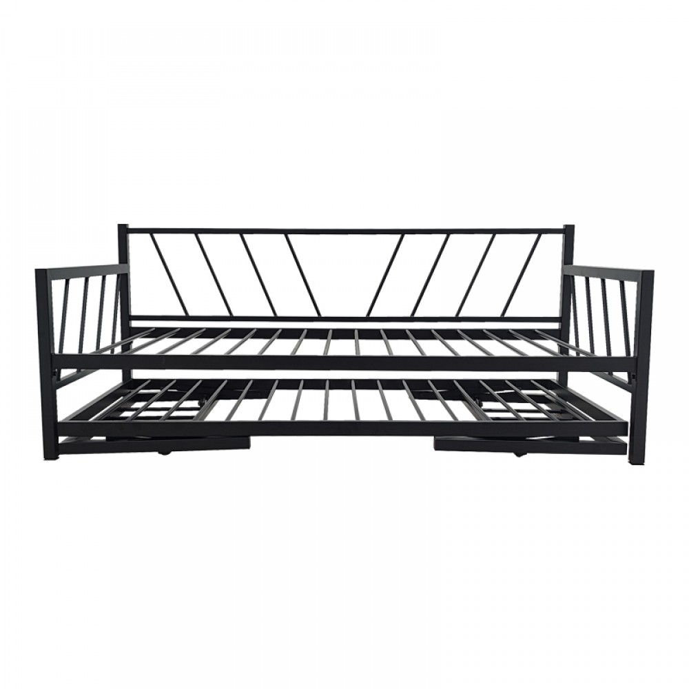 Κρεβάτι-Καναπές Remmie pakoworld μέταλλο μαύρο 90x190εκ