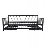 Κρεβάτι-Καναπές Remmie pakoworld μέταλλο μαύρο 90x190εκ