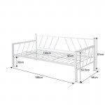 Κρεβάτι-Καναπές Remmie pakoworld μέταλλο μαύρο 90x190εκ