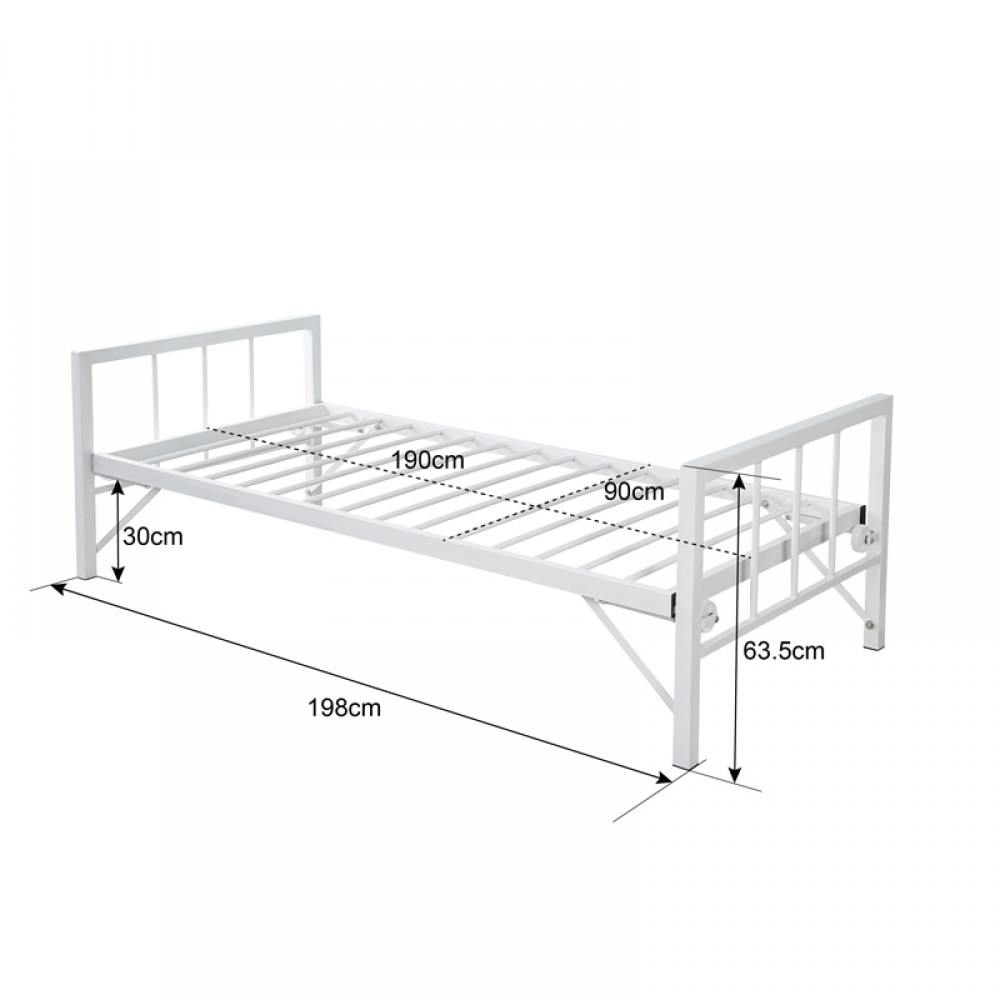 Κρεβάτι-Καναπές Remmie pakoworld μέταλλο μαύρο 90x190εκ
