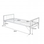 Κρεβάτι-Καναπές Remmie pakoworld μέταλλο μαύρο 90x190εκ