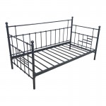 Κρεβάτι-Καναπές Routha pakoworld μεταλλικός μαύρο 90x190εκ