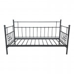 Κρεβάτι-Καναπές Routha pakoworld μεταλλικός μαύρο 90x190εκ