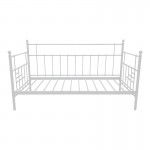 Κρεβάτι-Καναπές Routha pakoworld μεταλλικός λευκό 90x190εκ