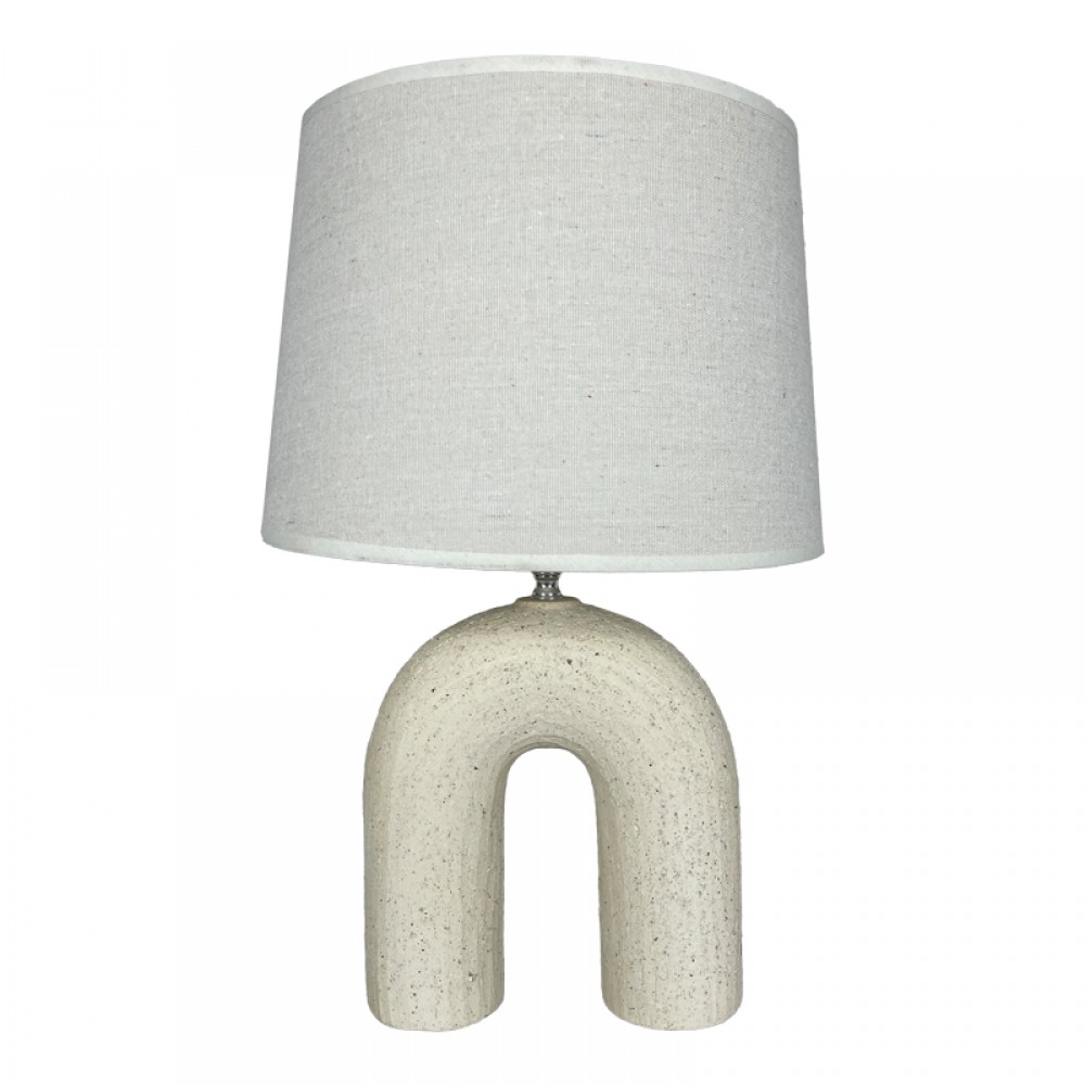 Επιτραπέζιο φωτιστικό Archo Inart Ε27 κεραμικό σε μπεζ απόχρωση Φ30x45εκ