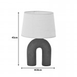 Επιτραπέζιο φωτιστικό Archo Inart Ε27 κεραμικό σε γκρι antique-μπεζ απόχρωση Φ30x45εκ