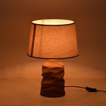 Επιτραπέζιο φωτιστικό Wabbi Inart Ε27 κεραμικό σε γκρι antique -μπεζ απόχρωση Φ28x41εκ