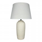 Επιτραπέζιο φωτιστικό Barout Inart Ε27 κεραμικό σε μπεζ απόχρωση Φ40x62εκ