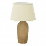 Επιτραπέζιο φωτιστικό Barout Inart Ε27 κεραμικό σε γκρι antique- μπεζ απόχρωση Φ40x62εκ