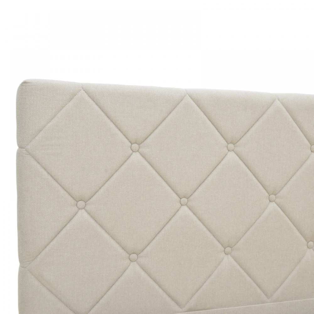 Κρεβάτι Dreamie pakoworld με αποθηκευτικό χώρο ύφασμα μπεζ 160x200εκ