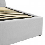 Κρεβάτι Dreamie pakoworld με αποθηκευτικό χώρο ύφασμα γκρι 160x200εκ