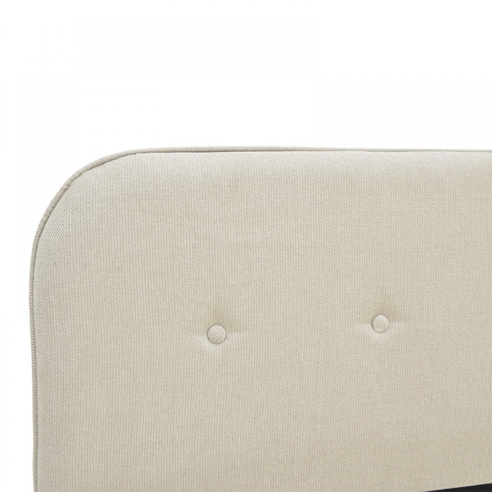 Κρεβάτι LumiLux pakoworld ύφασμα σε μπεζ απόχρωση 100x200εκ