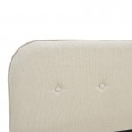 Κρεβάτι LumiLux pakoworld ύφασμα σε μπεζ απόχρωση 100x200εκ