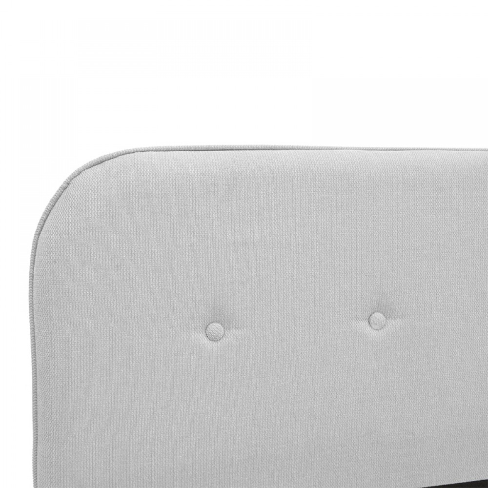 Κρεβάτι LumiLux pakoworld ύφασμα σε γκρι απόχρωση 100x200εκ